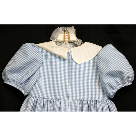 Casero's Blue Gingham Dress w/Hair Bow sz 6x Country Classic Party Easter Specia - Picture 6 of 11